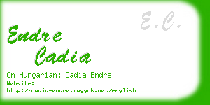 endre cadia business card